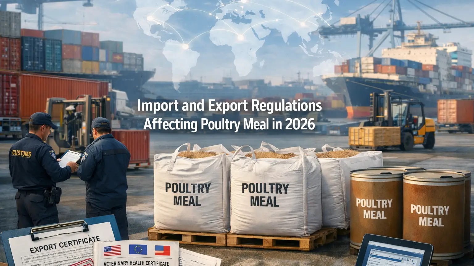 Regulaciones de importación y exportación que afectarán a la harina de aves de corral en 2026