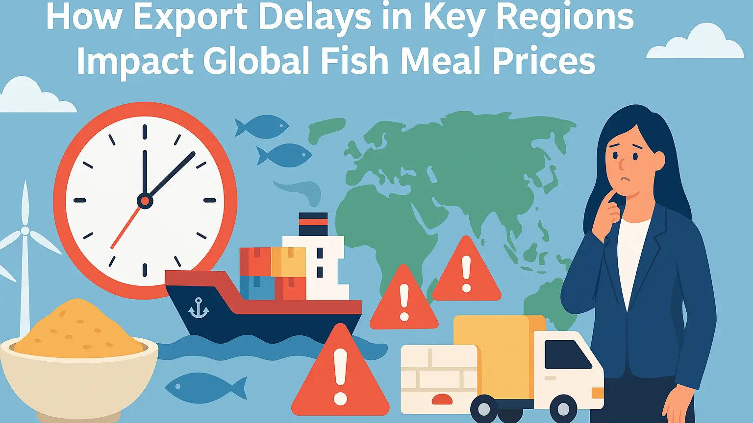 Cómo afectan los retrasos en las exportaciones en regiones clave a los precios mundiales de la harina de pescado