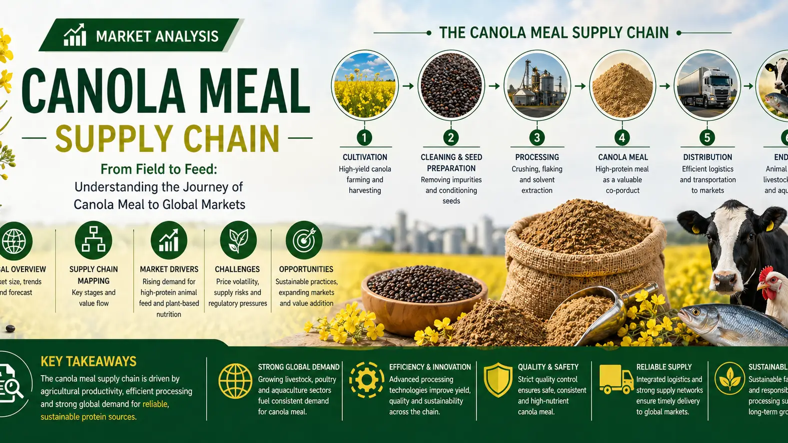 Canola Meal Supply Chain 2026: Logistics, Trade & Global Feed Demand Dynamics