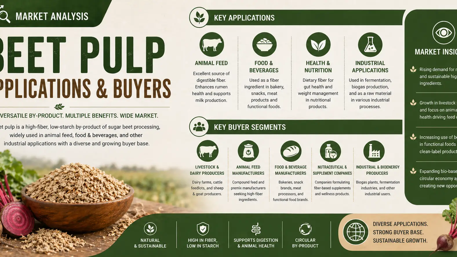 Beet Pulp Market 2026: Applications, Buyers, Pricing & Global Supply Trends