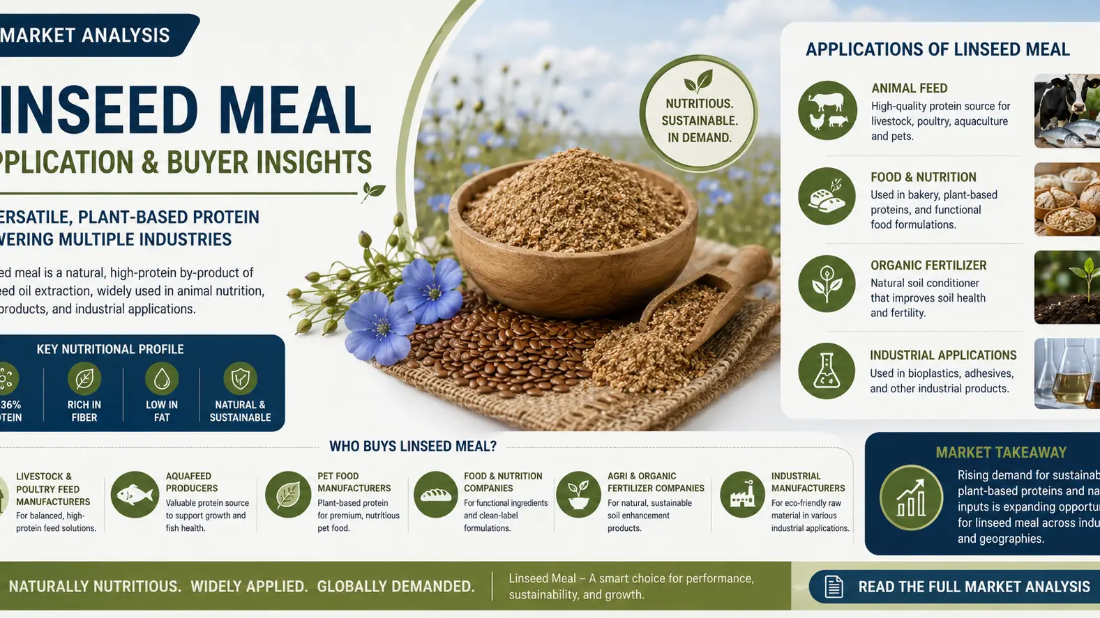 Linseed Meal Market 2026: Applications, Buyers, and Global Trade Dynamics