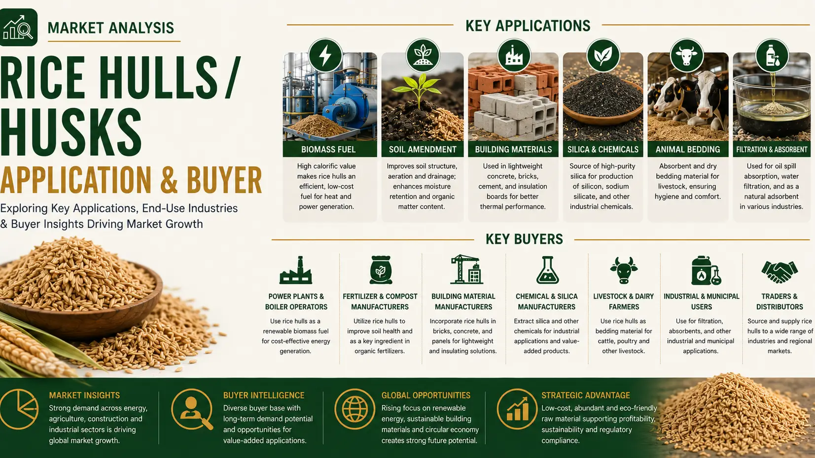 Rice Hulls Market 2026: Applications, Buyers & Global Demand Drivers Explained
