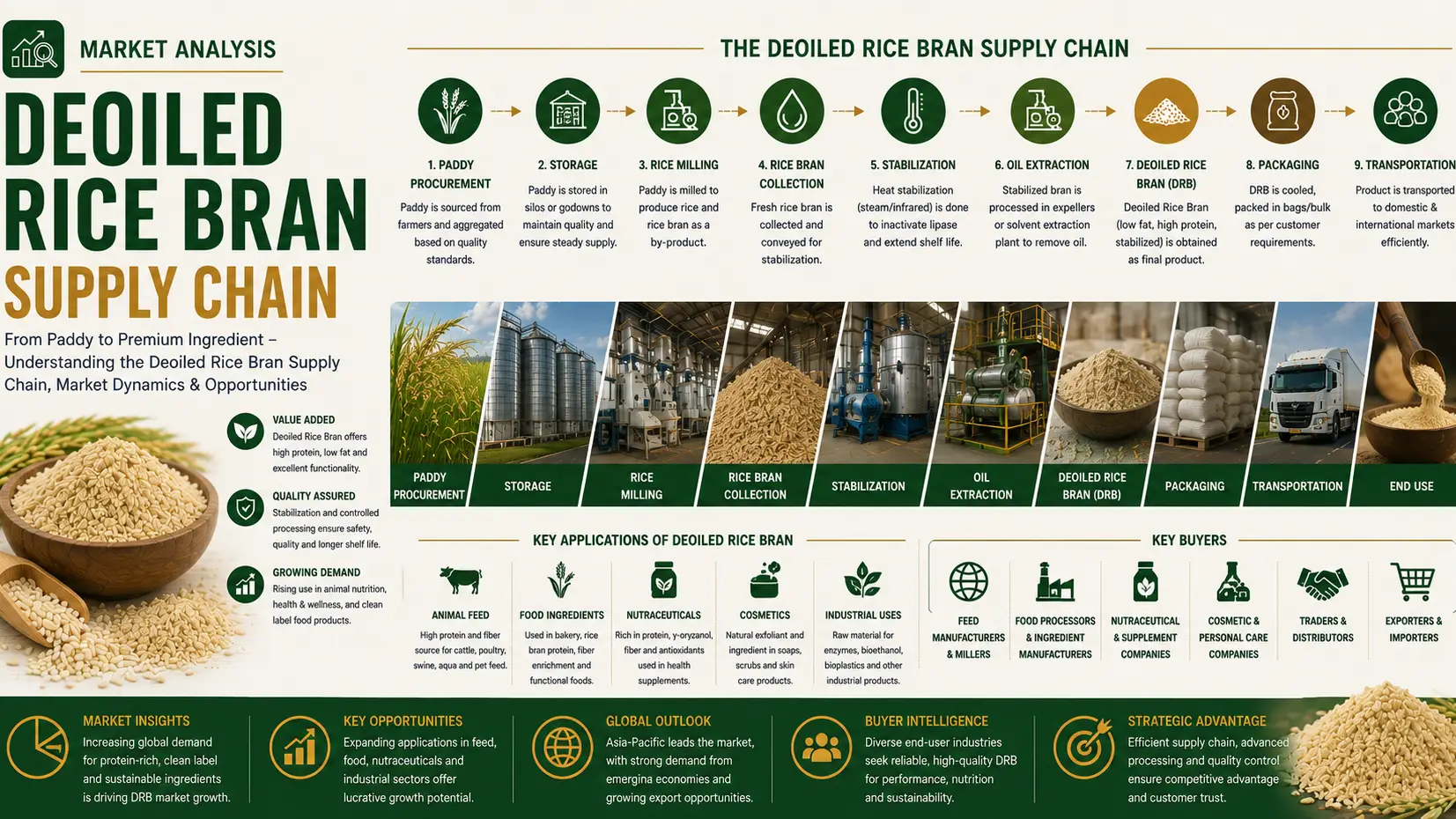 Deoiled Rice Bran Supply Chain 2026: Trade, Pricing & Global Flows