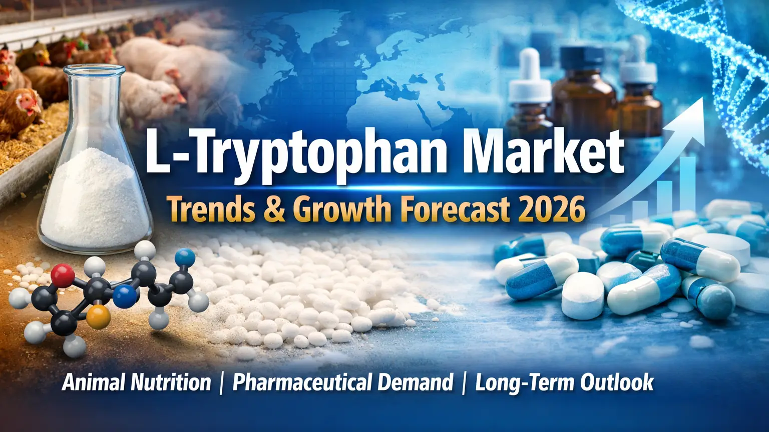 Perspectivas del mercado del L-triptófano para 2026: dominio de los piensos y expansión farmacéutica