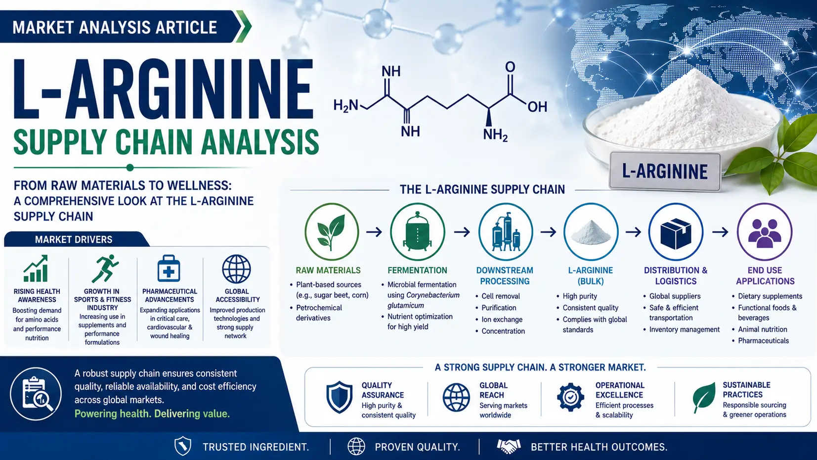 Global L-Arginine Supply Chain Market 2026: Logistics, Capacity & Pricing