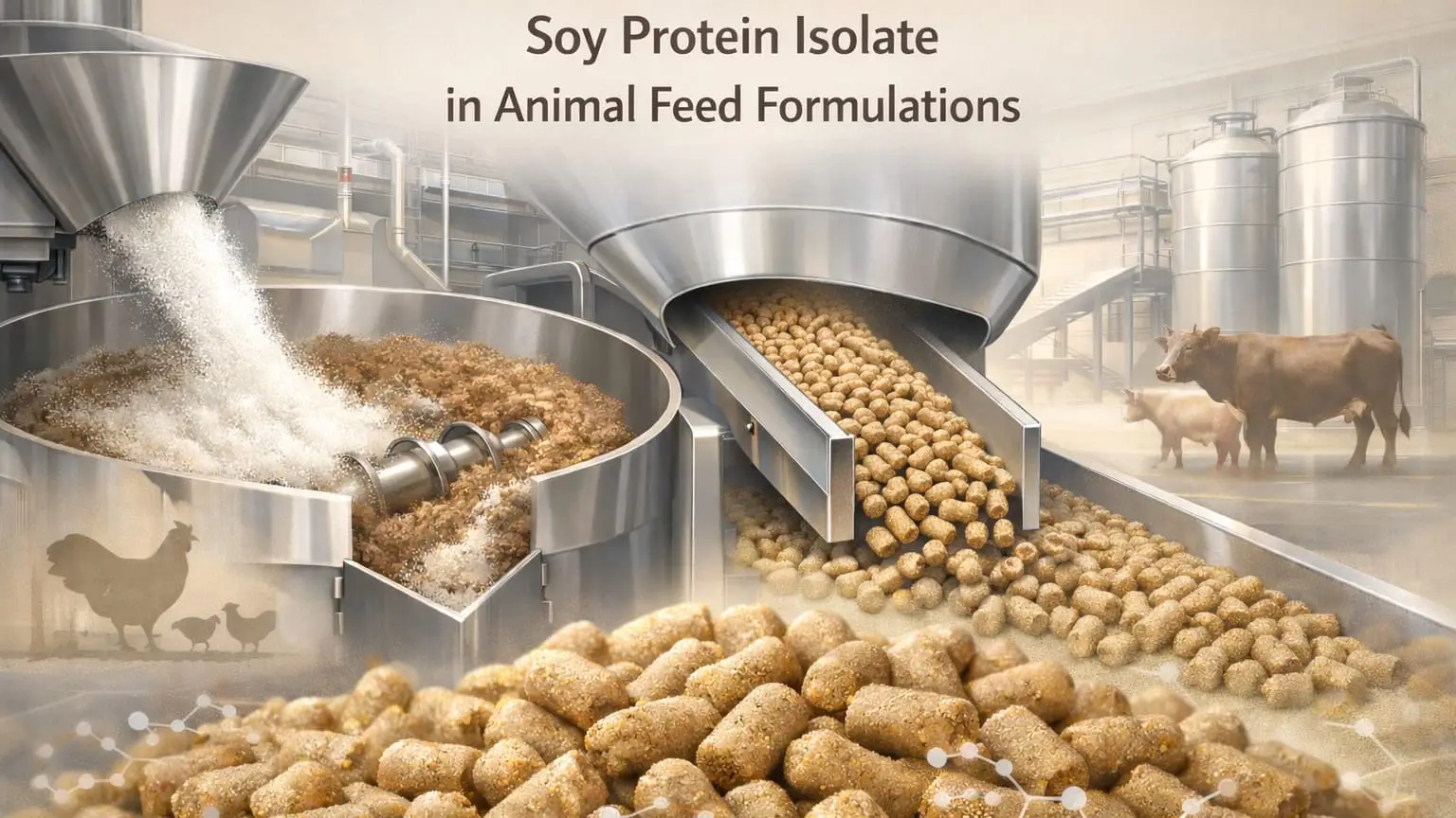 Proteína aislada de soja en formulaciones de piensos