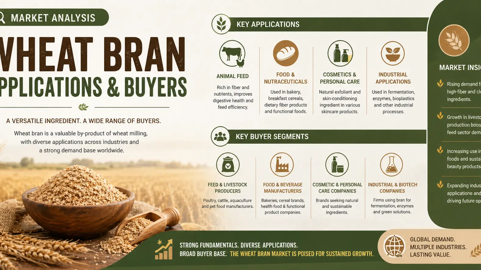 Wheat Bran Market 2026: Applications and Buyer Dynamics in Global Trade