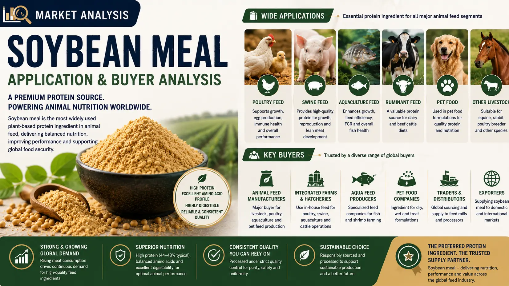Soybean Meal Market 2026: Expanding Feed Applications and Global Buyer Demand