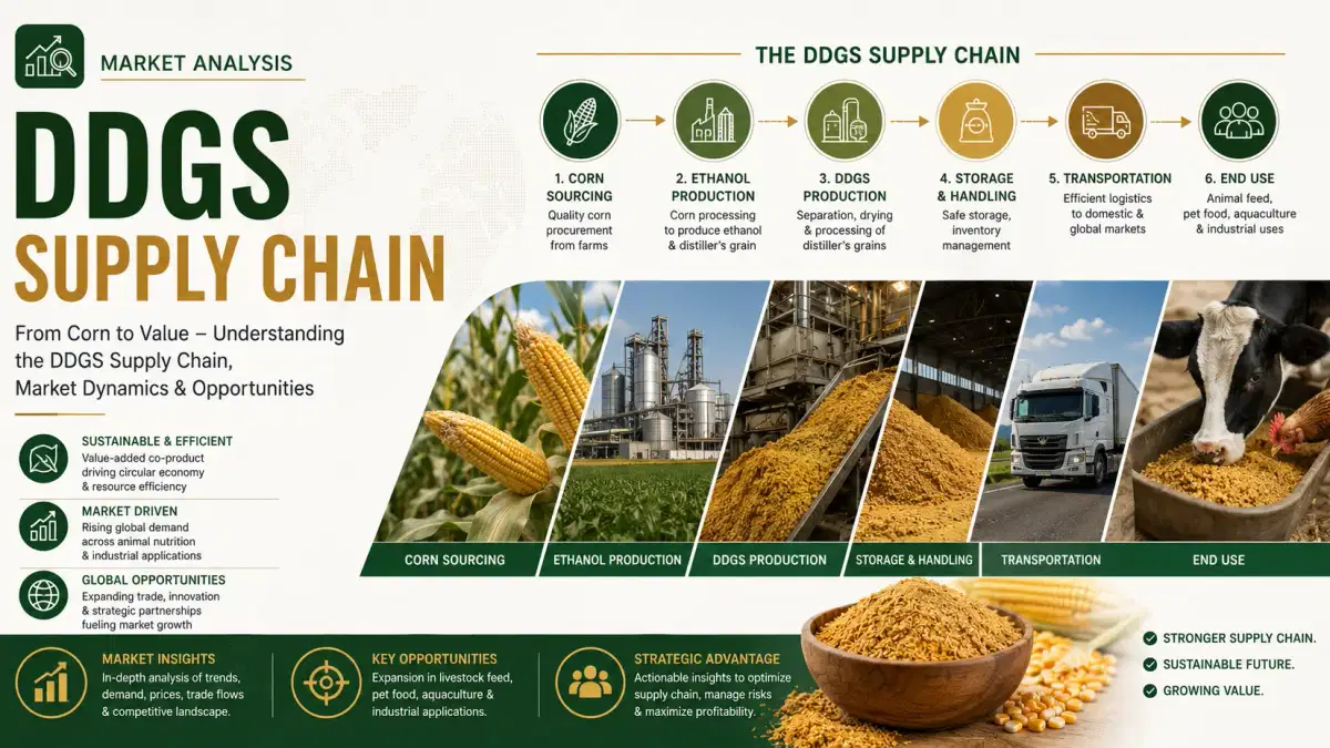 DDGS Supply Chain Outlook 2026: Trade Flows, Pricing & Global Feed Demand