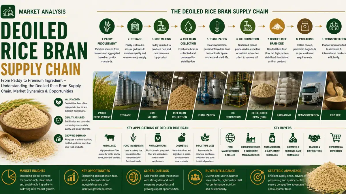 Deoiled Rice Bran Supply Chain 2026: Trade, Pricing & Global Flows
