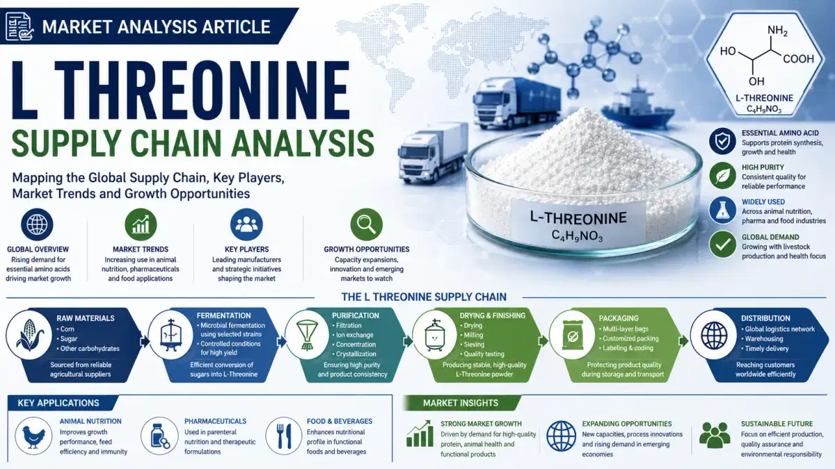 L-Threonine Supply Chain Outlook 2026: Fermentation, Trade & Feed Demand