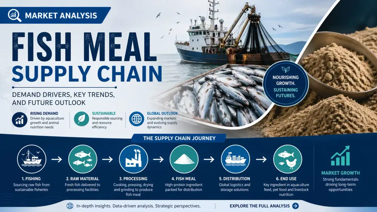 Perspectivas de la cadena de suministro de harina de pescado para 2026: flujos comerciales, precios y tendencias de producción